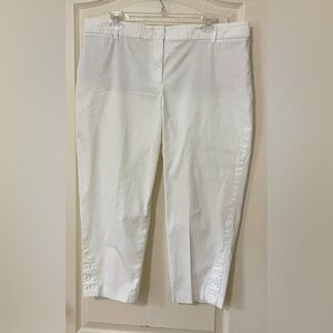 Talbots white cropped pants 16p